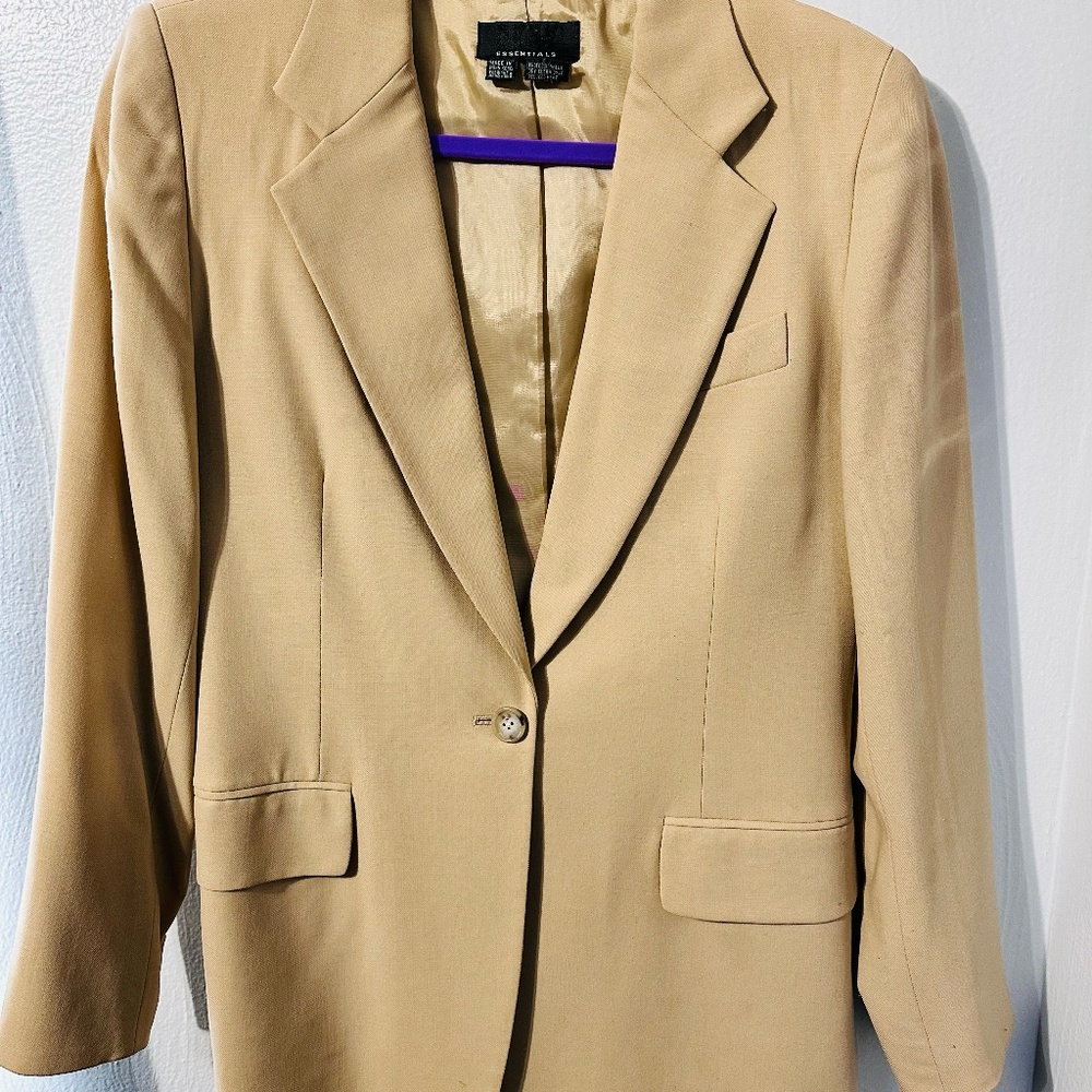 Essentials Tan Blazer | Classic Tailored Jacket | Workwear Staple